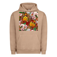Pigment Burro christmas pig  tartan with  hay and christmas ligh Urban Hoodie - FaDigitalArtStudio