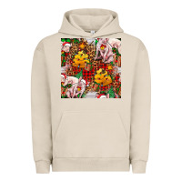 Pigment French Oak christmas pig  tartan with  hay and christmas ligh Urban Hoodie - FaDigitalArtStudio