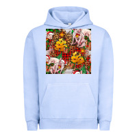 Pigment Grape Ice christmas pig  tartan with  hay and christmas ligh Urban Hoodie - FaDigitalArtStudio