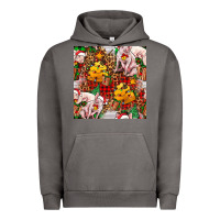 Pigment Tornado christmas pig  tartan with  hay and christmas ligh Urban Hoodie - FaDigitalArtStudio