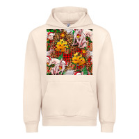 Sandshell christmas pig  tartan with  hay and christmas ligh Urban Hoodie - FaDigitalArtStudio
