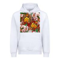 White christmas pig  tartan with  hay and christmas ligh Urban Hoodie - FaDigitalArtStudio