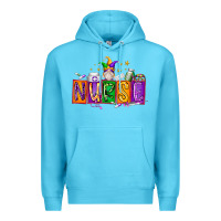 Ocean Blue nurse mardi gras Premium Hoodie - RacoonDesign