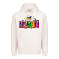 Pale Pink nurse mardi gras Premium Hoodie - RacoonDesign