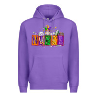 Purple nurse mardi gras Premium Hoodie - RacoonDesign