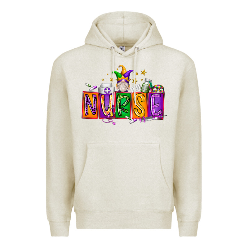 Nurse Mardi Gras Premium Hoodie by RacoonDesign | Teevron