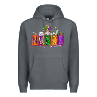 Rock nurse mardi gras Premium Hoodie - RacoonDesign