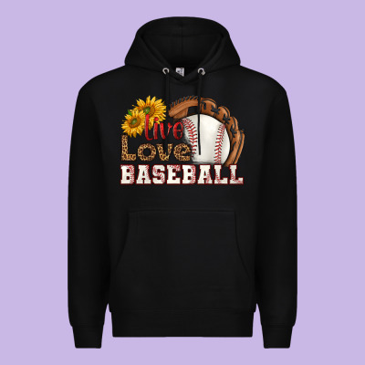 Live Love Baseball Premium Hoodie Designed By Hra Design Shop