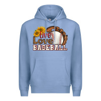 Colony Blue live love baseball Premium Hoodie - HRA Design Shop