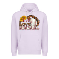 Lilac live love baseball Premium Hoodie - HRA Design Shop
