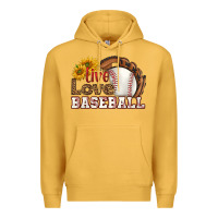 Mustard live love baseball Premium Hoodie - HRA Design Shop