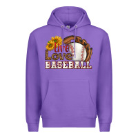 Purple live love baseball Premium Hoodie - HRA Design Shop