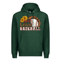Sports Green live love baseball Premium Hoodie - HRA Design Shop