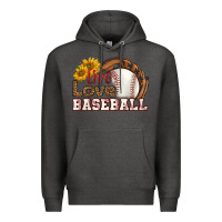 Charcoal Heather live love baseball Premium Hoodie - HRA Design Shop