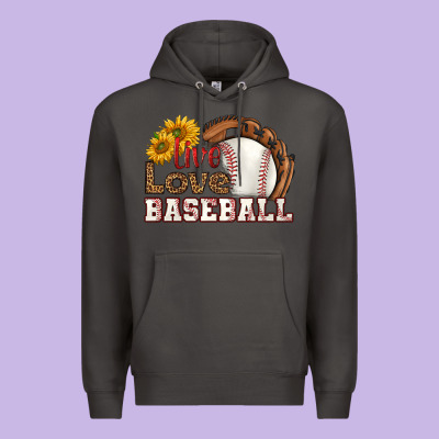 Live Love Baseball Premium Hoodie Designed By Hra Design Shop