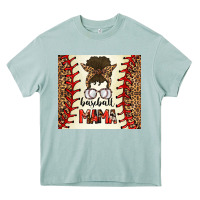 Arona Baseball Mom Messy Bun Heavy Core Tee - CowhideDigitalArt