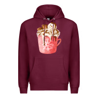 Burgundy hotcocoa with snowman  fa element Premium Hoodie - FaDigitalArtStudio