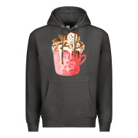 Charcoal Heather hotcocoa with snowman  fa element Premium Hoodie - FaDigitalArtStudio
