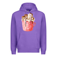 Purple hotcocoa with snowman  fa element Premium Hoodie - FaDigitalArtStudio