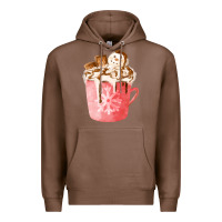 Chestnut hotcocoa with snowman  fa element Premium Hoodie - FaDigitalArtStudio