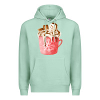 Seafoam hotcocoa with snowman  fa element Premium Hoodie - FaDigitalArtStudio