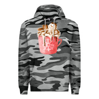 Slate Camo hotcocoa with snowman  fa element Premium Hoodie - FaDigitalArtStudio
