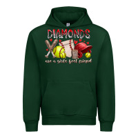 Forest Green diamonds are a girls best friends Urban Hoodie - RacoonDesign