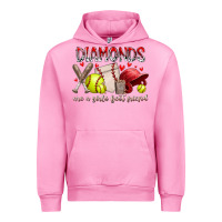 Fuchsia Pink diamonds are a girls best friends Urban Hoodie - RacoonDesign