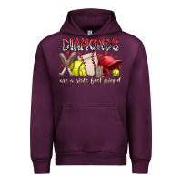 Mauve Wine diamonds are a girls best friends Urban Hoodie - RacoonDesign