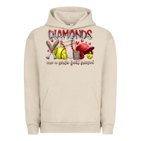 Pigment French Oak diamonds are a girls best friends Urban Hoodie - RacoonDesign