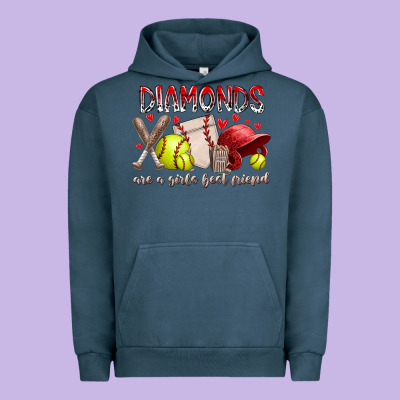 Diamonds Are A Girls Best Friends Urban Hoodie Designed By Racoondesign