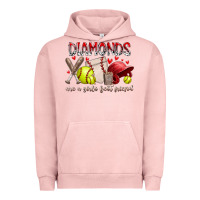 Pigment Salmon diamonds are a girls best friends Urban Hoodie - RacoonDesign