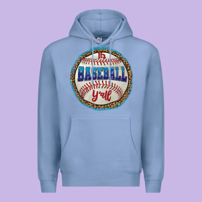 It's Baseball Y'all Premium Hoodie Designed By Hra Design Shop