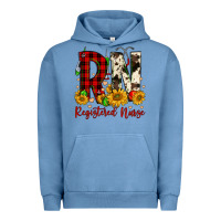 Pigment Pebble Blue christmas rn registered nurse Urban Hoodie - FaDigitalArtStudio