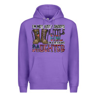 Purple I'm Not Just A Daddy's Little Girl Premium Hoodie - CowhideDigitalArt