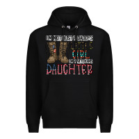 Black I'm Not Just A Daddy's Little Girl Premium Hoodie - CowhideDigitalArt