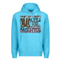Ocean Blue I'm Not Just A Daddy's Little Girl Premium Hoodie - CowhideDigitalArt