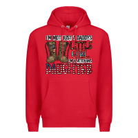 Red I'm Not Just A Daddy's Little Girl Premium Hoodie - CowhideDigitalArt
