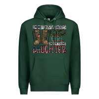 Sports Green I'm Not Just A Daddy's Little Girl Premium Hoodie - CowhideDigitalArt