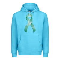 Ocean Blue liver cancer ribbon fa element Premium Hoodie - FaDigitalArtStudio