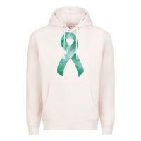 Pale Pink liver cancer ribbon fa element Premium Hoodie - FaDigitalArtStudio