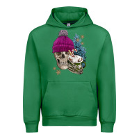 Emerald winter skeleton skull Urban Hoodie - FaDigitalArtStudio