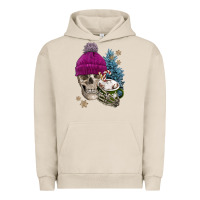 Pigment French Oak winter skeleton skull Urban Hoodie - FaDigitalArtStudio