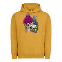 Pigment Peanut Butter winter skeleton skull Urban Hoodie - FaDigitalArtStudio