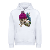 White winter skeleton skull Urban Hoodie - FaDigitalArtStudio