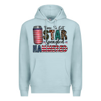 Blue Mist Star Spangled Hammered Premium Hoodie - CowhideDigitalArt