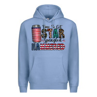 Colony Blue Star Spangled Hammered Premium Hoodie - CowhideDigitalArt