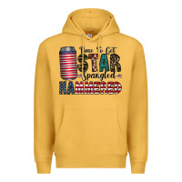 Mustard Star Spangled Hammered Premium Hoodie - CowhideDigitalArt