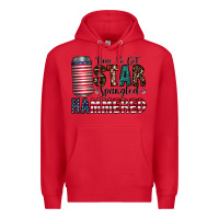 Red Star Spangled Hammered Premium Hoodie - CowhideDigitalArt