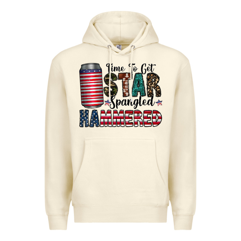Star Spangled Hammered Premium Hoodie by CowhideDigitalArt | Teevron
